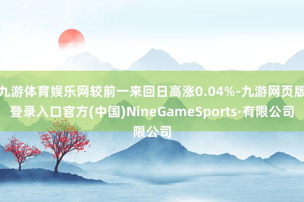 九游体育娱乐网较前一来回日高涨0.04%-九游网页版登录入口官方(中国)NineGameSports·有限公司