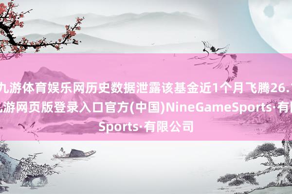 九游体育娱乐网历史数据泄露该基金近1个月飞腾26.18%-九游网页版登录入口官方(中国)NineGameSports·有限公司